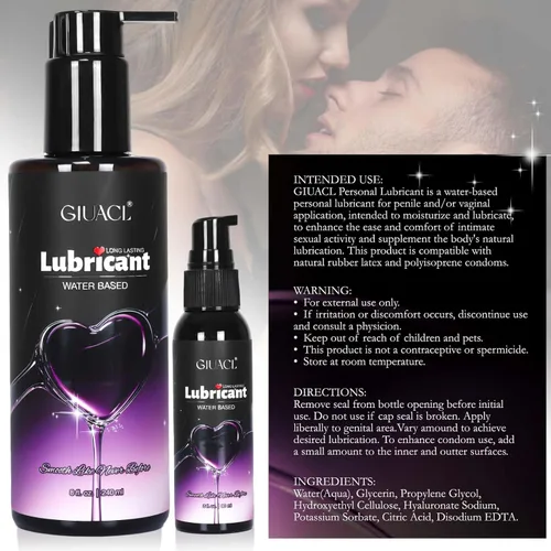 Vista 7 de Juego de lubricantes a base de agua, lubricantes de 8 + 2 onzas para privacidad y juguetes, gel lubricante natural de larga duración para hombres