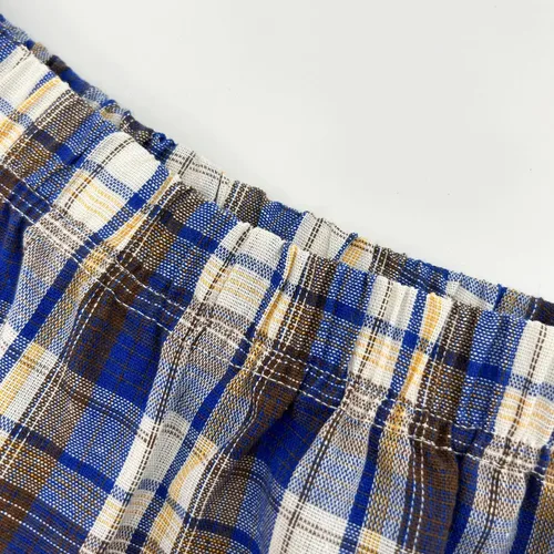 Vista 6 de Conjunto de ropa de algodón para niños pequeños y niñas de manga corta camiseta y pantalones cortos