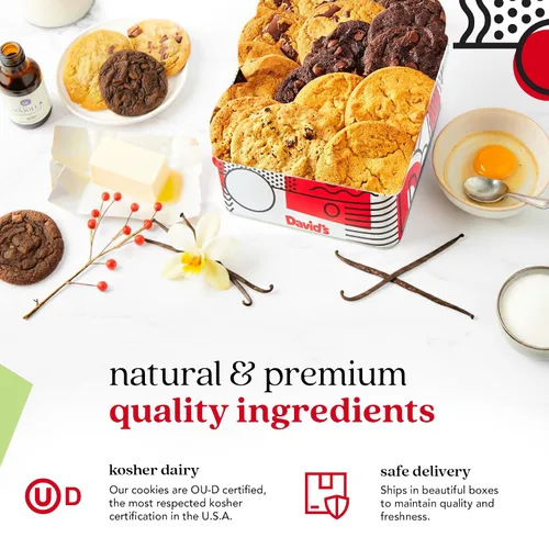 Vista 4 de David's Cookies Galletas recién horneadas – Deliciosa variedad suave hecha a mano – Exquisito regalo gourmet para amigos y familiares en ocasiones