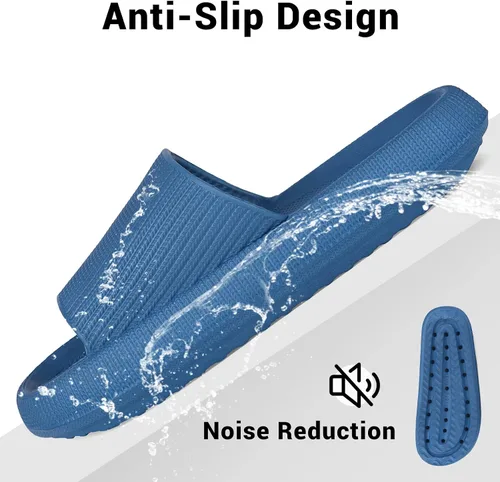 Vista 3 de VONMAY Sandalias acolchadas para mujer y hombre, sandalias de ducha, sandalias de casa, de secado rápido, suela de espuma gruesa antideslizante
