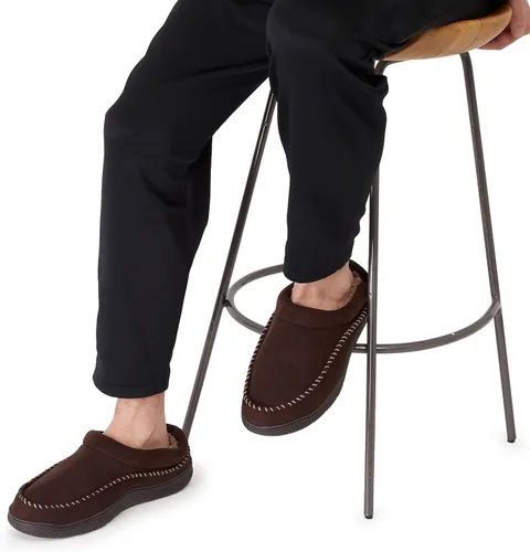 Vista 2 de Dearfoams Men's Thompson Cozy Memory Foam Indoor Outdoor Clog House Slipper