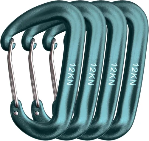 Vista 11 de TRIWONDER Mosquetones de alta resistencia 12kN 25kN Mosquetones pequeños para llaves de hamaca arnés de correa de perro camping senderismo