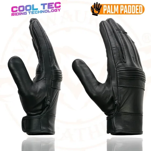 Vista 2 de Milwaukee Leather MG7536 - Guantes de mano de piel para hombre, color negro, con nudillos flexibles