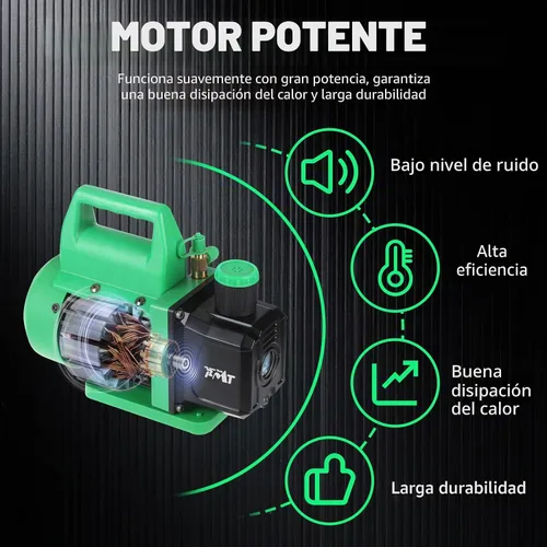 Vista 7 de Bomba de vacío PB Motor Tech de 4.5 CFM con cámara de vacío de 3 galones