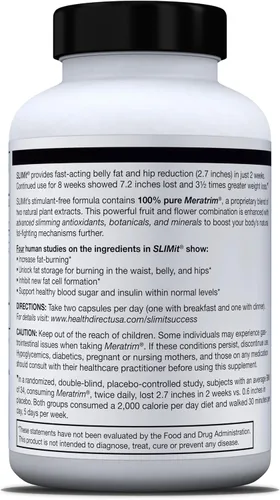 Vista 7 de Health Direct - SLIMit con Meratrim - Quemador de grasa natural para mujeres y hombres, píldoras de dieta de acción rápida para mujeres y hombres