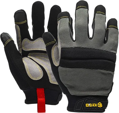 Vista 15 de KAYGO Guantes de trabajo para hombre, KG125M Guantes mecánicos de uso general para todo propósito, excelente agarre, resistentes, destreza mejorada