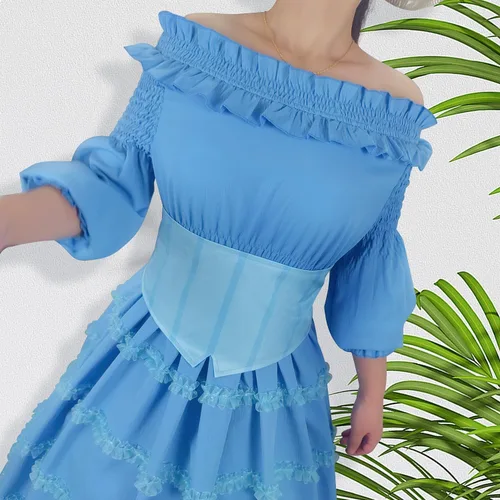 Vista 3 de Disfraz de Ariel para mujer, vestido de princesa de sirena 2023, disfraz de fiesta de cosplay