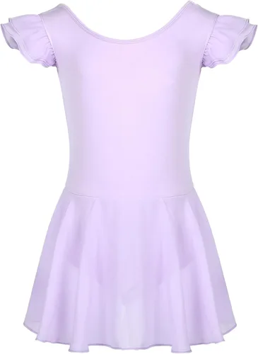 Vista 3 de HiDance Leotardos de ballet para niñas, vestido de baile de bailarina, leotardos de ballet con falda