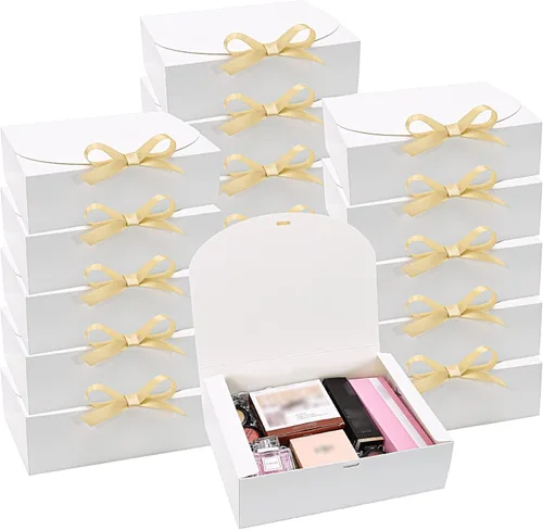 Vista 8 de PLMMOUT 15 cajas de regalo con tapas, caja de propuesta de dama de honor Marrón