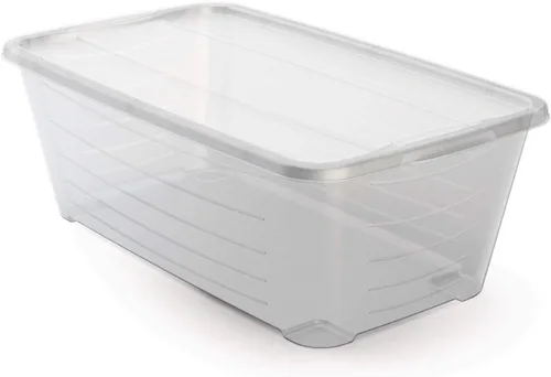 Vista 11 de Life Story Caja de almacenamiento rectangular de plástico transparente de 6 cuartos de galón para organización del hogar y el armario, paquete de 4