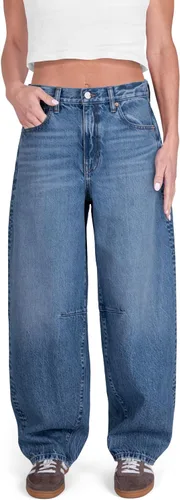 Vista 7 de Jeans Vaqueros de Barril Holgados para Mujer, de Pierna Ancha, de Tiro Medio, Denim Premium