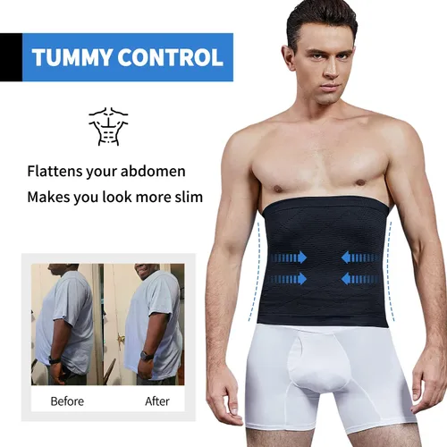 Vista 2 de MISS MOLY Faja moldeadora de cuerpo para hombre, faja moldeadora de cintura para abdominoplastia
