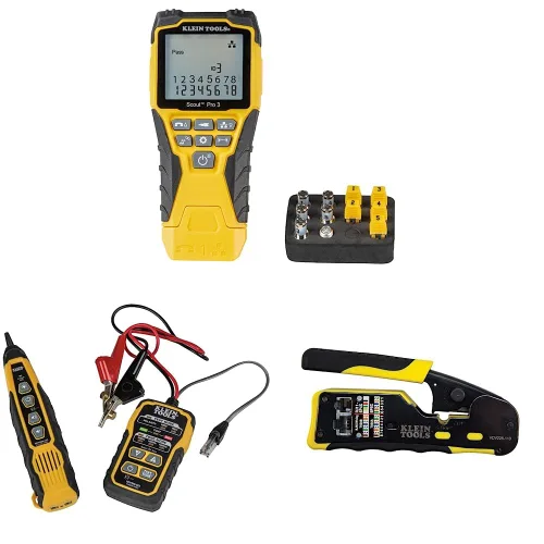 Vista 8 de Klein Tools VDV501-851 Kit de probador de cables y herramienta de perforación de impacto con hoja 66/110 y Klein Tools VDV226-110 Trinquete modular