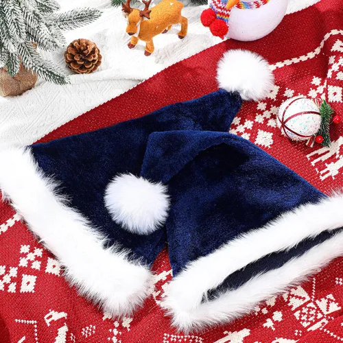 Vista 3 de SATINIOR Paquete de 12 Sombreros de Papá Noel de Felpa Gorro de Papá Noel de Navidad para Obsequios de Fiesta Navideña para Mujeres, Hombres