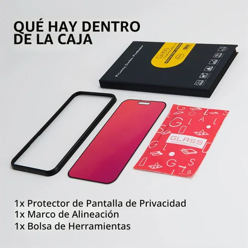 Vista 2 de EGKimBa Protector de pantalla de privacidad Compatible con iPhone 14 Pro Max, iPhone 16 Plus, 15 Plus, 6.7 pulgadas Vidrio templado electroplateado