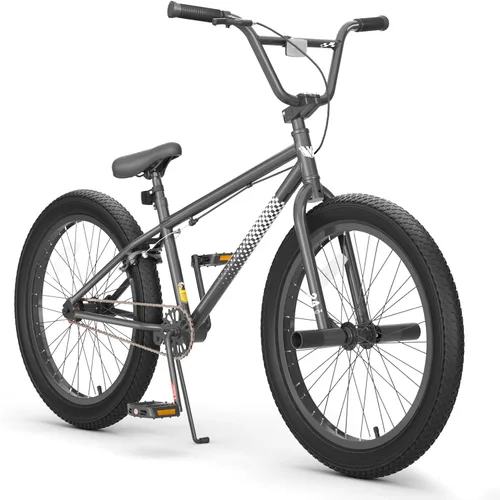 Vista 18 de 67i - Bicicleta BMX para niños de 18/20 pulgadas, bicicleta para niños de 8 a 12 años con freno U delantero y trasero, asiento ajustable, horquilla