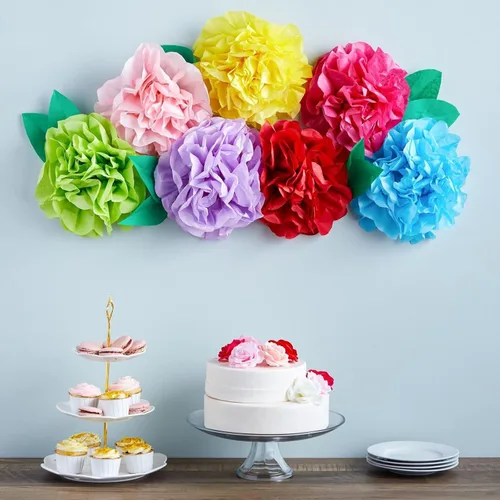 Vista 2 de Papel de seda colorido para bolsas de regalo y envoltura, 120 hojas, hojas de papel de regalo para regalos y suministros