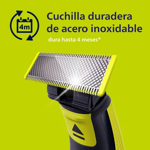 Vista 5 de OneBlade QP220/51 PHILIPS - Cuchilla híbrida, Philips, OneBlade QP22051, color plateado