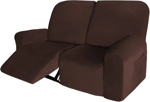 Vista 10 de 4 fundas de terciopelo grueso para silla reclinable, funda elástica para sofá reclinable de cuero, para sofá reclinable de casa rodante