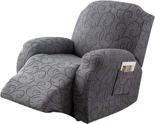Vista 21 de Funda para Sillón Reclinable de 4 Piezas Elástica, Funda Deslizable de Sofá, Cubierta de Sofá para Sofá Reclinable de 1 Asiento, Protector