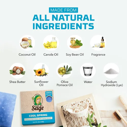 Vista 3 de Jabón de barra natural para hombres – Juego de regalo de barras de jabón de baño veganas – Jabón de proceso frío hecho a mano con aceite esencial