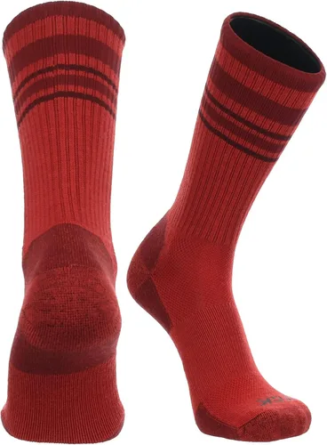 Vista 8 de TCK Calcetines de lana merino para hombres y mujeres para senderismo, caza, ciclismo de montaña, longitud de la tripulación para botas