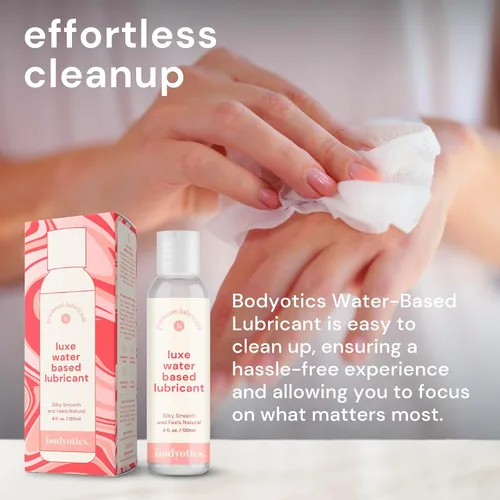 Vista 6 de Bodyotics Lubricante a base de agua, versátil, sensación natural, juguete y apto para todas tus aventuras, juego acuático y comestible, fabricado
