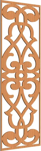 Vista 193 de 9 3/8"W x 24 3/8"H x 1/4"T Bellaire Decorativos Paneles de pared de madera calado, abedul