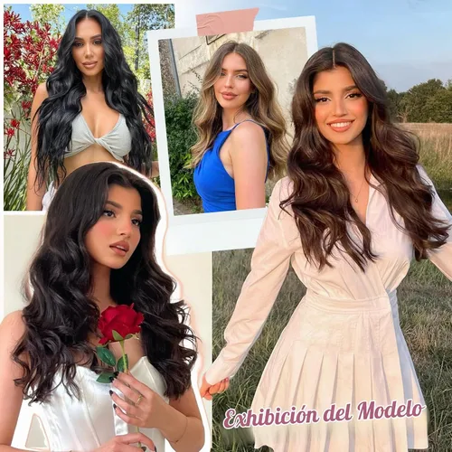 Vista 8 de Fliace Clip in Hair Extensions, 6 PCS Natural & Blends Well Hair Extensions, Long Wavy Hairpieces(20inch, 6pcs, Light Blonde)