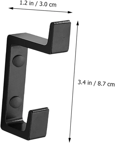 Vista 8 de DOITOOL 6 piezas para el hogar para estantes de bata, gancho pesado para el hogar, abrigos, toalla, sombrero, doble llave moderna, elegante, útil
