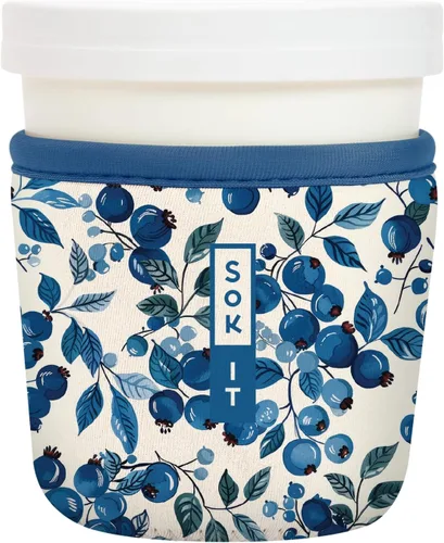 Vista 61 de Sok It IceCreamSok - Funda de neopreno aislada (flores abstractas, pintas de helado cónicas)
