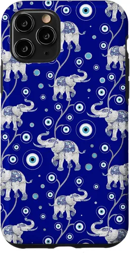 Vista 29 de Funda con dije de elefante de mala suerte para iPhone 17