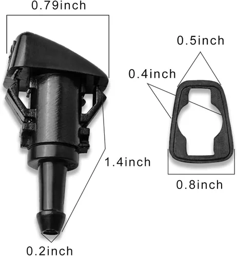 Vista 5 de Boquillas para limpiaparabrisas, repuesto para Chrysler para Jeep para Dodge para Ram, sustituye a OE: 5113049A,4805742AB