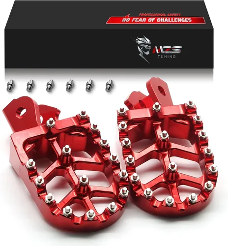 Vista 23 de MZS Estriberas para Moto de Cross, 2001-2018 Estribo de Motocicleta Adventure MX Pedal CNC Naranja Compatible con Modelos 65 85 125 150 200 250 300