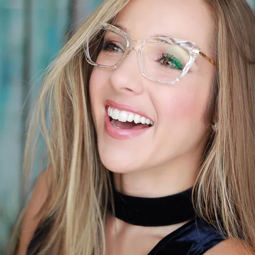 Vista 47 de Zeelool Gafas de bloqueo de luz azul ojo de gato de cristal para mujer Juliet VFP0270