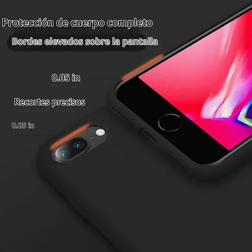 Vista 3 de Cordking Funda diseñada para iPhone 8 Plus, diseñada para iPhone 7 Plus, funda de teléfono de silicona ultra delgada a prueba de golpes