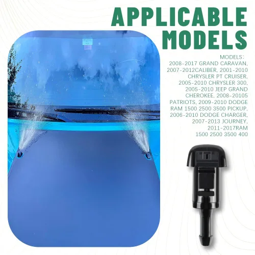 Vista 3 de Kit de boquillas de limpiaparabrisas, manguera de limpiaparabrisas de 2 metros y chorro de lavado con conector, kit de boquillas de limpiaparabrisas