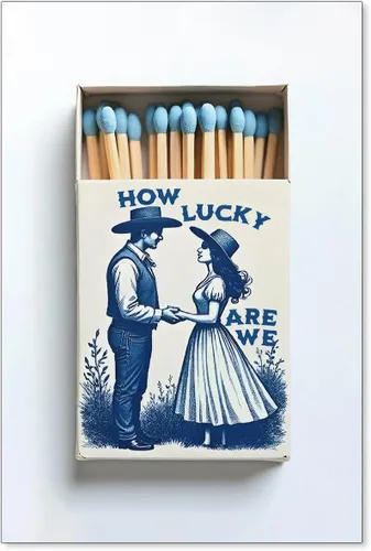 Vista 13 de ¿Qué Tan Afortunados Somos Arte de Pared Azul Posavasos Poster 08x10 pulgadas Enmarcado Preppy Costero Cowgirl Impresiones Románticas Decoraciones