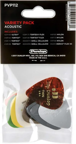 Vista 2 de Jim Dunlop Paquete surtido de púa para guitarra acústica - 12