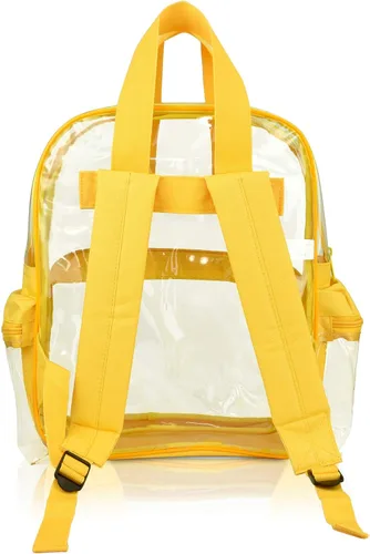 Vista 6 de DALIX Bolsas de mochila transparentes de plástico liso dorado