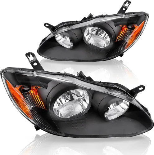 Vista 9 de DWVO Conjunto de faros delanteros compatible con Toyota Corolla Chrome 1998