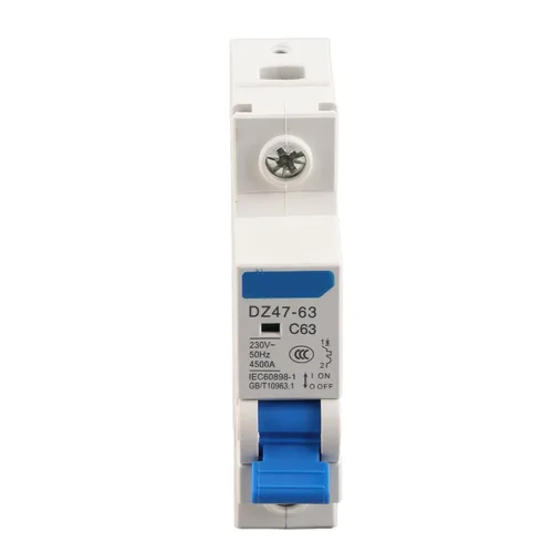 Vista 5 de Interruptor de corte del disyuntor miniatura DZ47‑63 1Pole (63A)