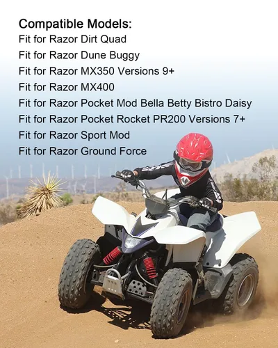 Vista 6 de Arnés de cableado de batería de 4 pines y 2 cables para Razor Dirt Quad Dune Buggy MX350 MX400 PR200 Pocket Mod Bella Betty Bistro Daisy Sport Mod