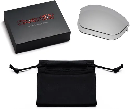 Vista 5 de SmartVLT Lentes de repuesto de titanio plateado para gafas de sol Oakley Half Jacket 2.0 OO9144 para hombre