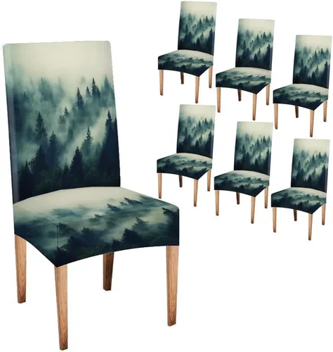 Vista 16 de CAPSCEOLL Fundas para sillas Parsons de elastano, súper ajuste, extraíbles y lavables, para sillas de cocina, fundas protectoras para comedor