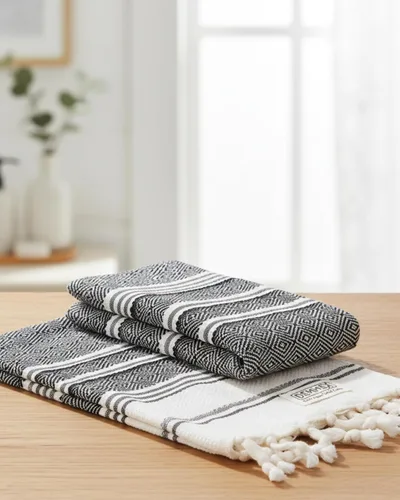 Vista 9 de DEMMEX Toallas de mano turcas de algodón orgánico certificado para baño, juego de 2, toallas de cocina y gimnasio, toallas de viaje compactas