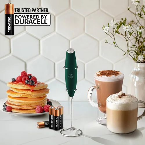 Vista 429 de Zulay Milk Boss Espumador de leche potente manual, hace espuma para latte, batidor para mezclar bebidas, café, miniespumador para capuchino, frappé
