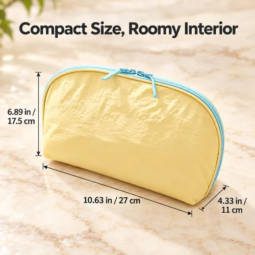 Vista 3 de Travel Underwear Organizer 3 in 1 Waterproof Portable Lingerie Bag Yellow+Grey