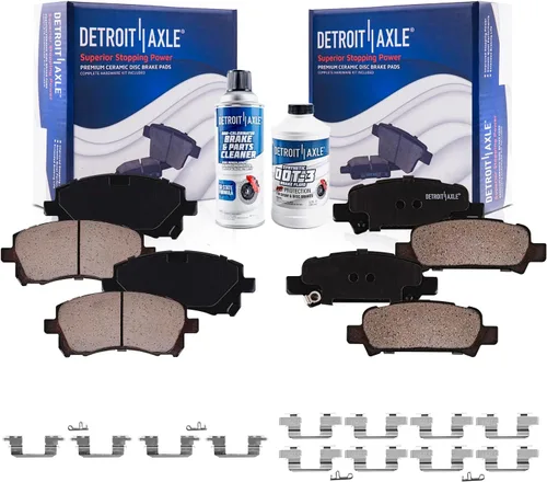 Vista 85 de Detroit Axle - Pastillas de freno de cerámica delanteras Reemplazo de pinza de freno derecha para Dodge Ram 1500 Dakota, Ram 1500 Classic - Juego