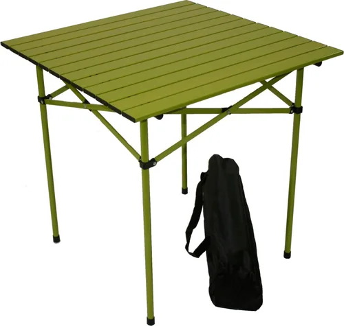 Vista 6 de Mesa en una bolsa con bolsa de transporte mesa alta portátil de aluminio., alto, Marrón